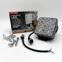 1492230 Buyers Ultra Bright 4.5" Square Flood/Strobe Light, Clear & Amber