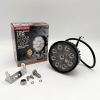 1492231 Buyers Ultra Bright 4.5" Round Clear Flood Light, Amber Strobe
