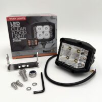 1492232 Buyers 4" Square Clear Flood Light, Amber Strobe