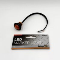 5627527 Buyers .75" Amber Round Marker Light, Stripper Leads - Retailed