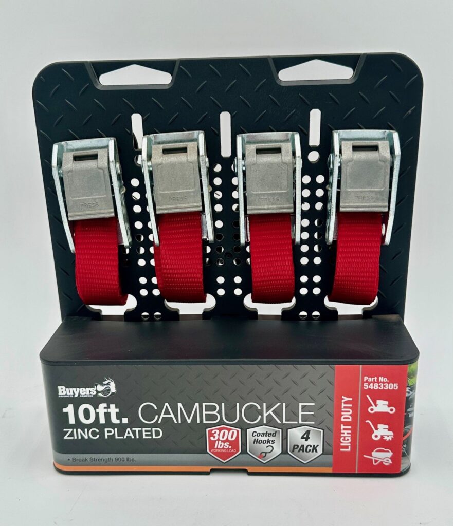 thumbnail image 2 of Bison Gear 13 Ft Heavy Duty Cam Buckle Tie-Down Straps - 1,100 LB Breaking Strength (2-Pack) 2 of 6