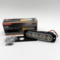 8891912 Buyers Thin 4.5" Vertical LED Strobe Light, Amber/Clear