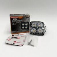 8892141 Buyers Ultra Thin 2" Square LED Strobe Light, Clear