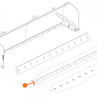 9151110 ScoopDogg Rubber Edge Mounting Bracket, 10'