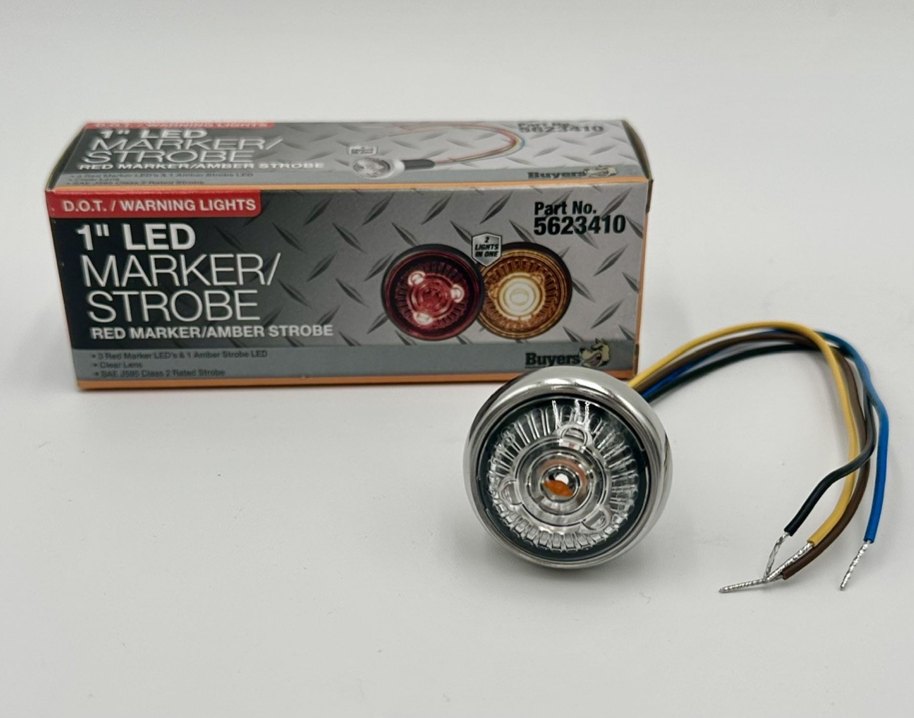 5623410 Buyers 1″ Combo Marker/Strobe Light, Red/Amber