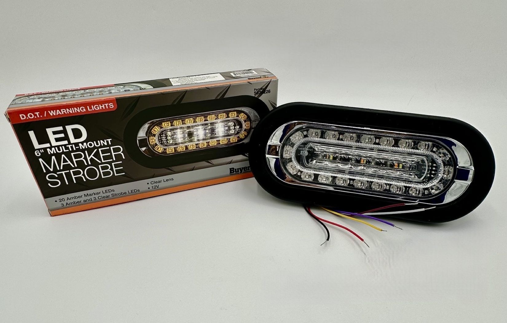 5626226 Buyers Combo Marker/Strobe Light, Amber/Clear