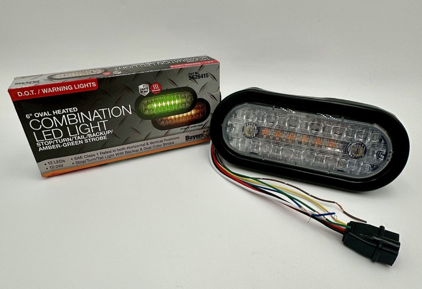 5626415 Buyers Combo S/T/T/BU/Strobe Light, Amber/Green – Heated