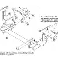 33886-1 Western Mount Kit, RAM Diesel 2500/3500